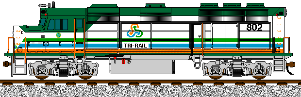 Tri-Rail F40PHL-2 locomotive #802