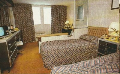 ss Emerald Seas outside Lanai Suite with two lower beds and sitting room
