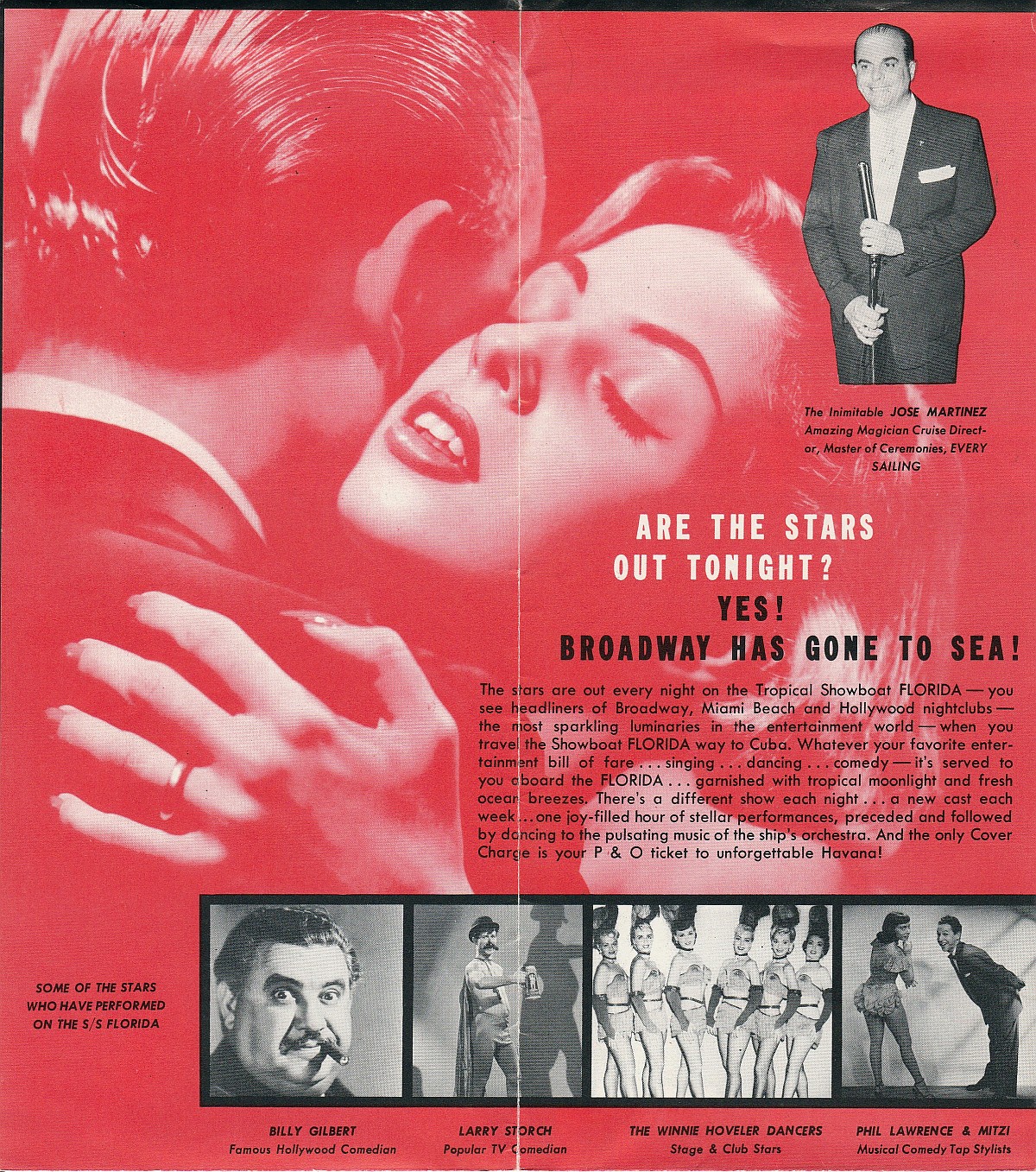 ss Florida Broadway has gone to sea!: Jose Martinez, Billy Gilbert, Larry Storch, The Winnie Hoveler Dancers, Phil Lawrence & Mitzi