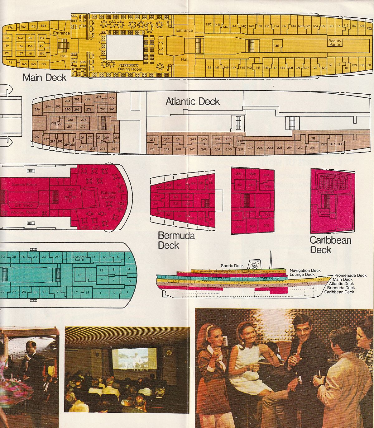 ss New Bahama Star More accommodations and rates: Deck plans, part two