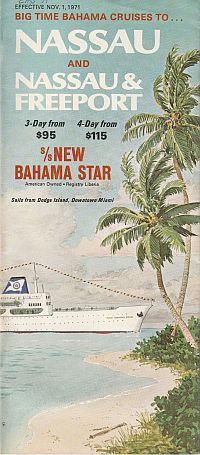 ss New Bahama Star brochure effective Nov 1, 1971