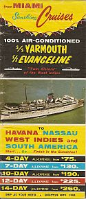 ss Yarmouth ss Evangeline Sunshine cruises from Miami brochure